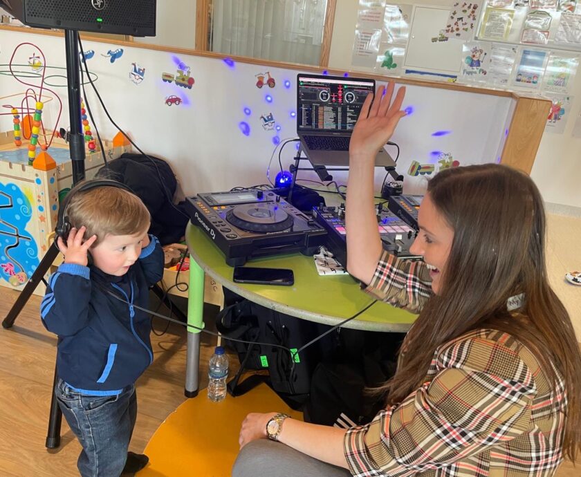 shakespeare north dj with child